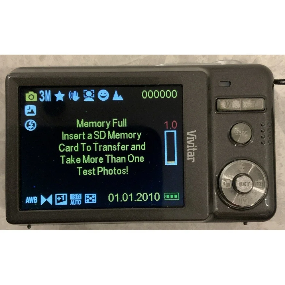 Vivitar ViviCam T027 12.1MP Digital Camera Grey Vintage Y2K Digicam Tested Works
